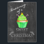 Dreaming of a Sweet Christmas!<br><div class="desc">Handpainted watercolor on chalkboard,  Christmas cake for the sweetest season of the year.</div>