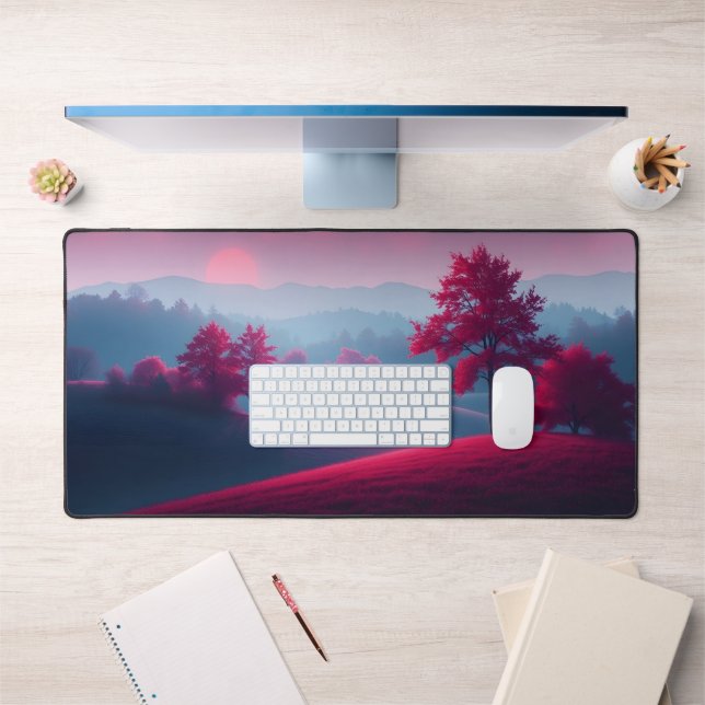 Dreample Purple Fall Forest Desk Mat - Mystical Au (Bureau 1)