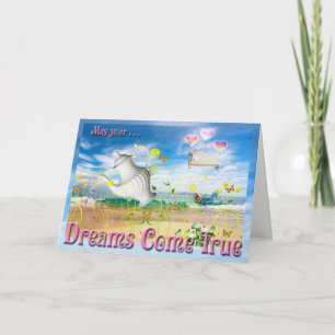 "Dreams Come True" Carte Artistique d'anniversaire