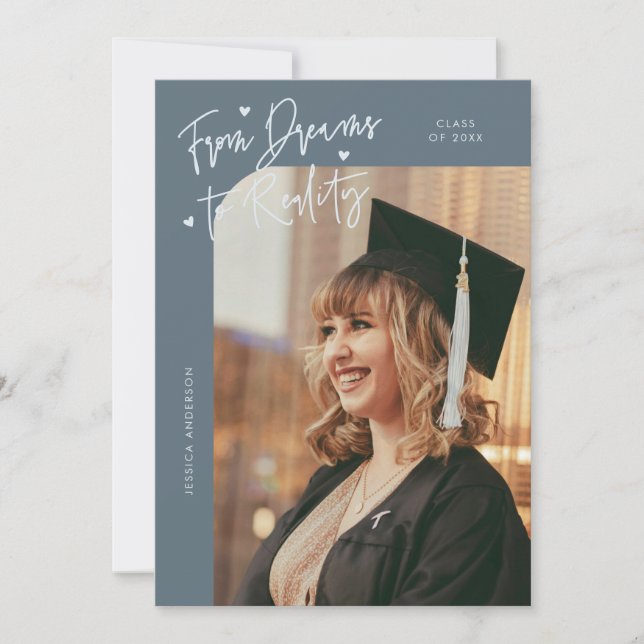 Dreams to Reality Carte de Photo Courbée Bleu Ardo (Devant)