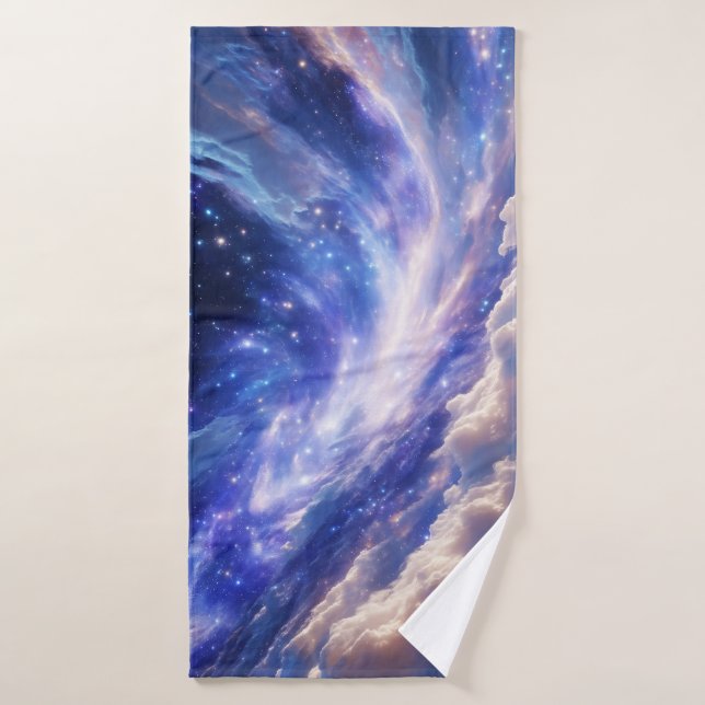 Dreamscape cosmique : Nebula scintillante et nuit  (Serviette de bain)