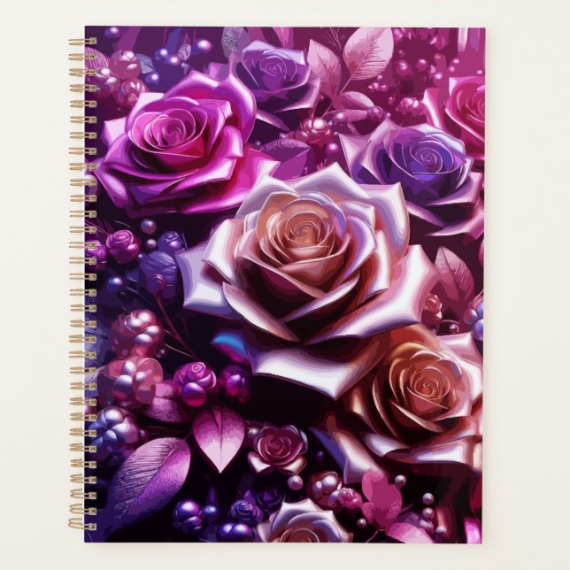 Dreamscape Rose Lumineuse Typographie Florale (Devant)