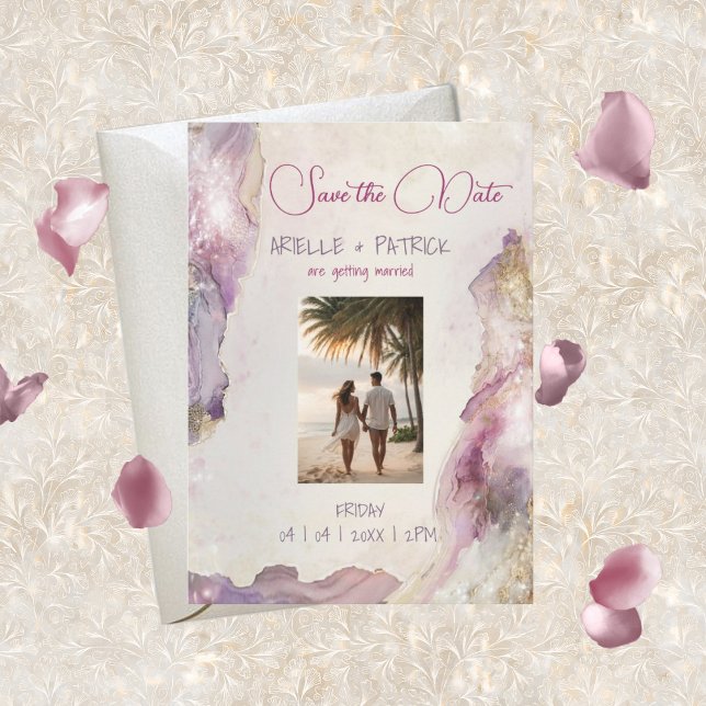 Dreamy Aquarella Enregistrer la carte Date (Créateur téléchargé)