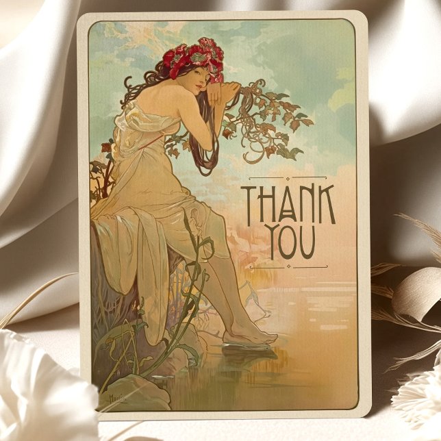 Dreamy Art Nouveau Carte de remerciements (Créateur téléchargé)