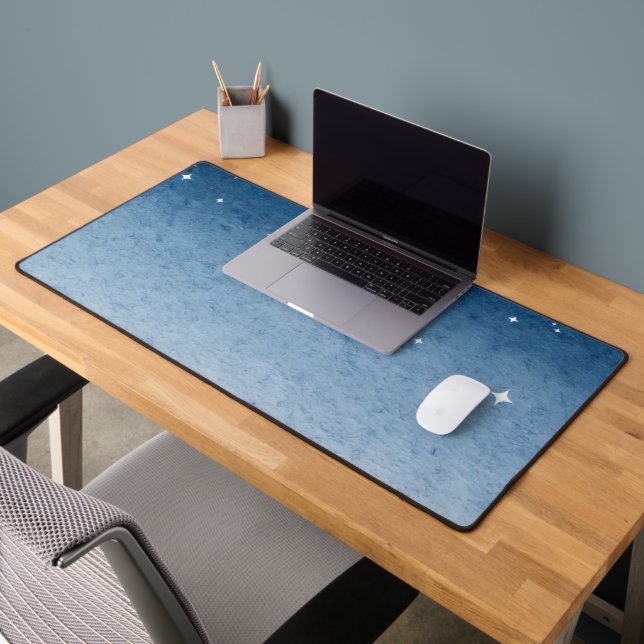Dreamy Blue Starry Sky Desk Mat (Bureau 2)