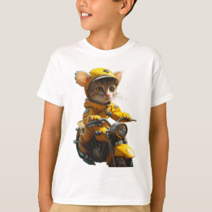 Dreamy Cat équitation un T-shirt vélo
