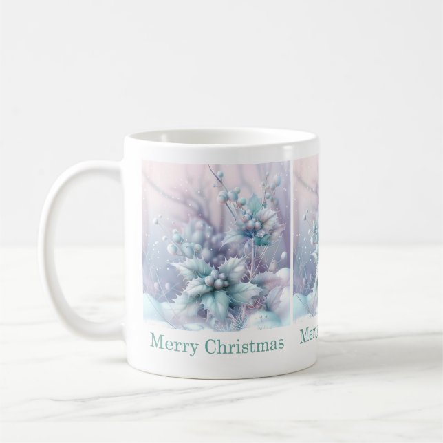 Dreamy Christmas Holly Mug (Gauche)