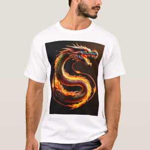 Dreamy Dragon Watercolor T-Shirt Design