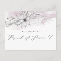 Dreamy Floral | Carte postale de la femme d'honneu