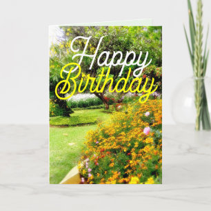 Dreamy Garden of Flowers Carte d'anniversaire