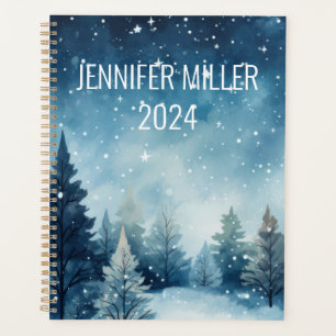 Dreamy neige aquarelle paysage hiver