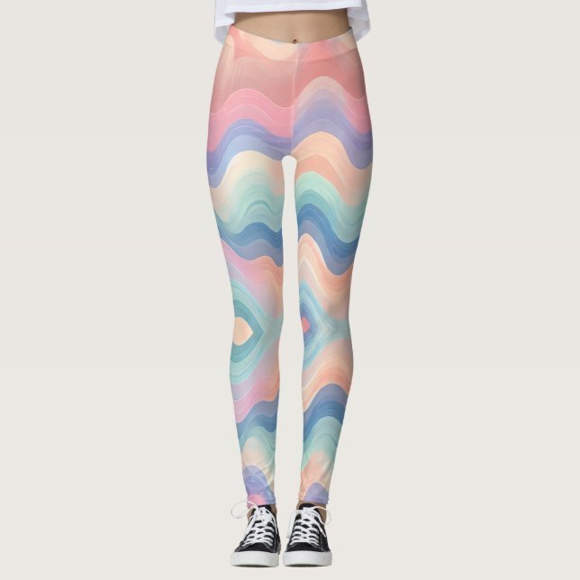 Dreamy Pastel Gradient Leggings (Devant)