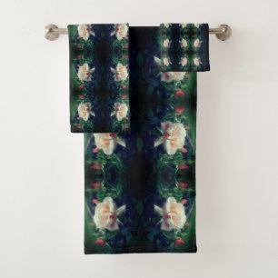 Dreamy Peach Rose Et Buds Abstrait