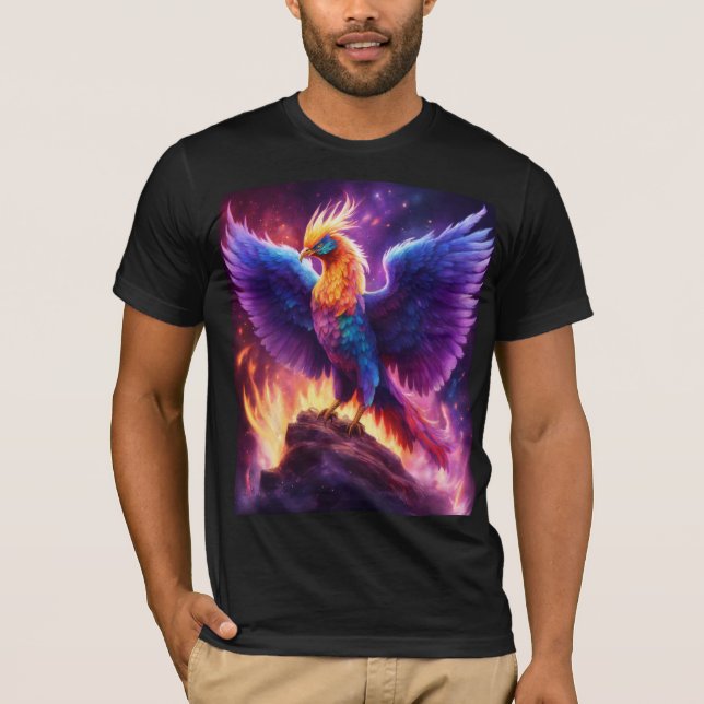 Dreamy Phoenix Watercolor T-Shirt Design (Devant)