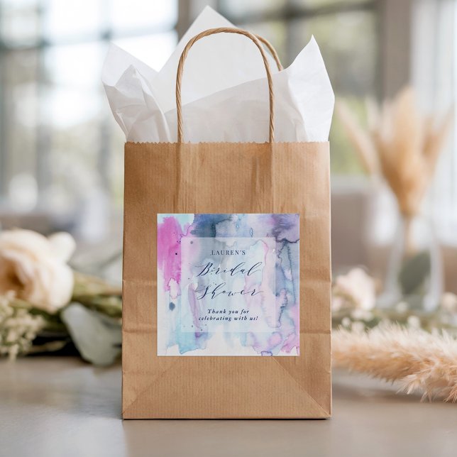 Dreamy Spring Bridal Shower Favor Label Stickers (Créateur téléchargé)