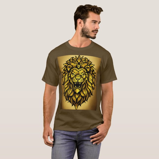 Dreamy Watercolor Lion T-Shirt Design (Devant entier)