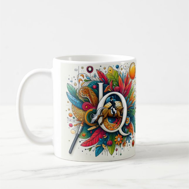 Dressage équitation cavalier Cheval Mug (Gauche)