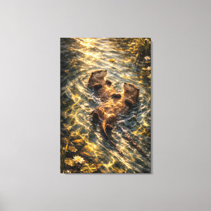 Drifting Together   Otter Art   Toile Tendue