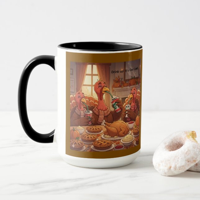 Drink up Thanksgiving Mug (Avec donut)