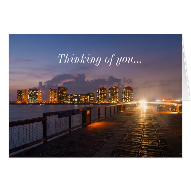 Driving On Navarre Beach Pier Thinking of you Card (Devant Horizontal)
