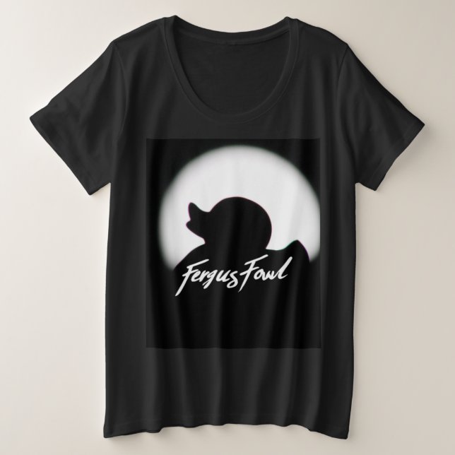 Drk Pleine lune FergusFowl Plus Taille T-shirt fem (Design devant)