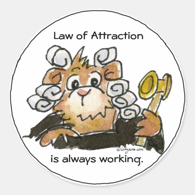 Droit d'attraction Cartoon Juge Stickers (Devant)