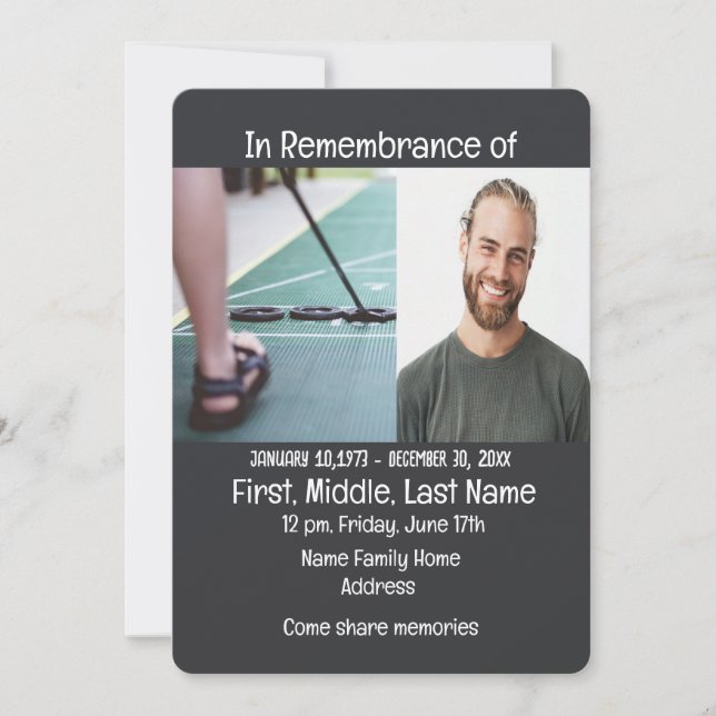 Droit des avocats Invitations du service Memorial (Devant)