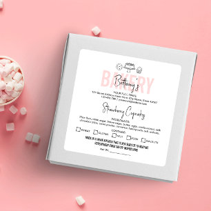Droit du chalet Étiquette Boulangerie Feminine Ing