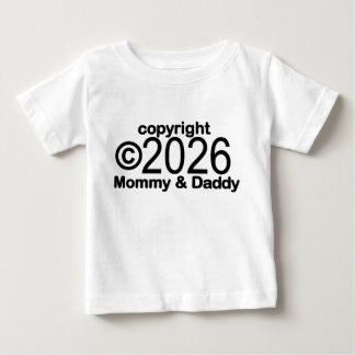 Droits d'auteur 2026 T-shirt pour bébé de Maman et