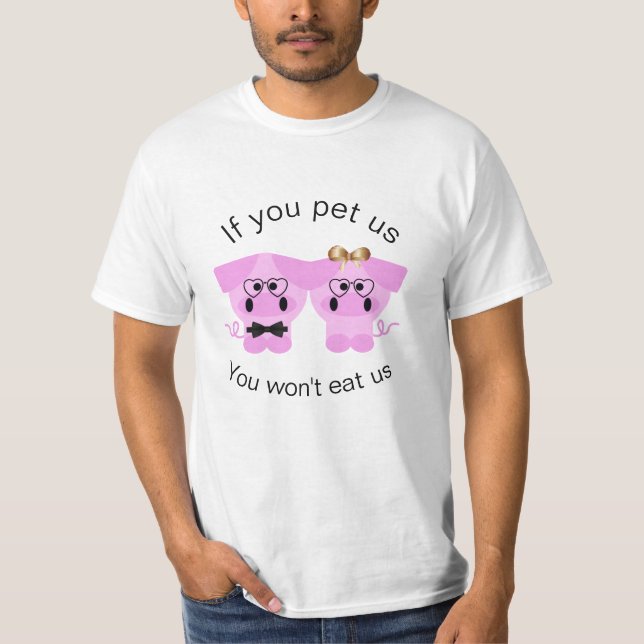 Droits des animaux pour les cochons T-shirt pour l (Devant)