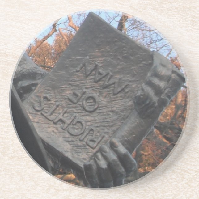 Droits dessous de verre De L'Homme Détenus Par Tho (Devant)