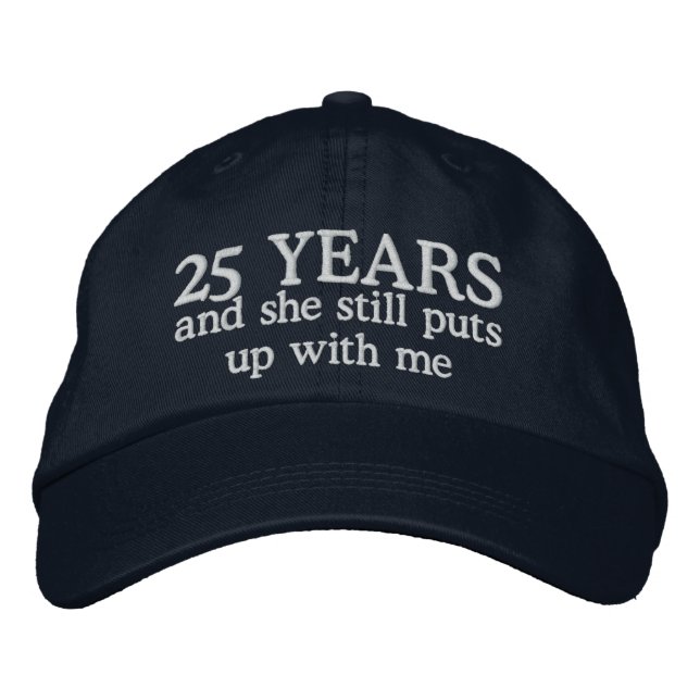 Drôle 25e anniversaire Mens Casquette Casquette ca (Devant)