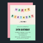 Drôle 34e anniversaire invitations Joyeux annivers<br><div class="desc">Drôle 34e anniversaire invitations Joyeux anniversaire</div>