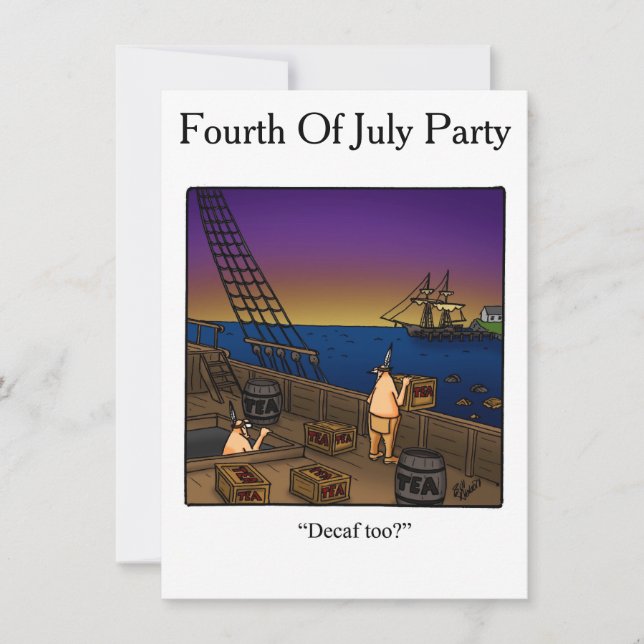 Drôle 4 Juillet Invitations Du Parti (Devant)