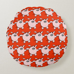 Drôle 5 caricature Cochon Choisir couleur Coussin 