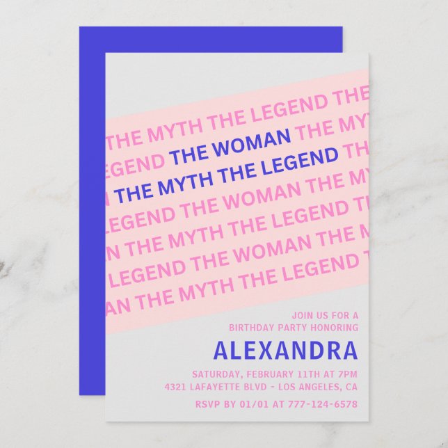 Drôle 71e anniversaire invitations Citer la femme  (Devant / Derrière)