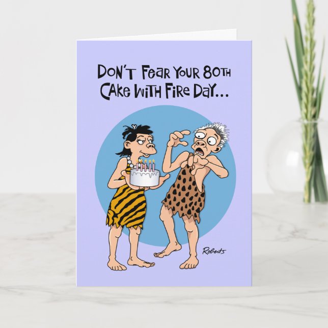 Drôle 80e carte d'anniversaire pour hommes (Devant)