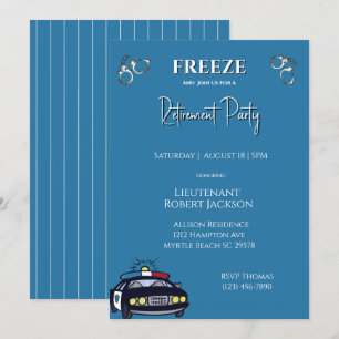 Drôle agent de police de retraite Invitation