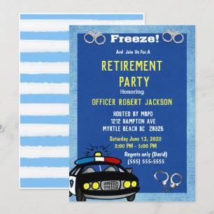 Drôle agent de police de retraite Invitation