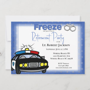 Drôle agent de police de retraite Invitation