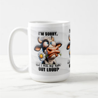Drôle Ai-Je Roulé Mes Yeux Heifer Cow Mug