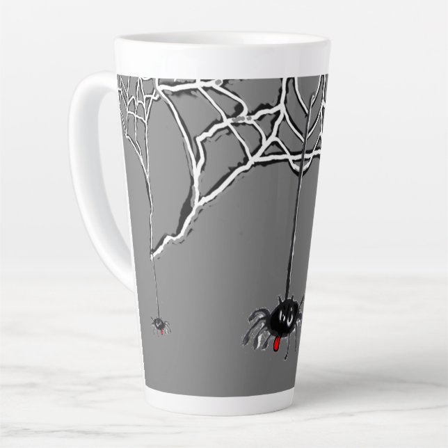 Drôle Aiders Cartoon Cust. Mug latte grise (Angle gauche)