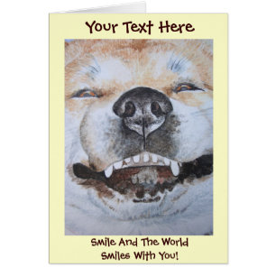 drôle akita souriant chien image réaliste art desi