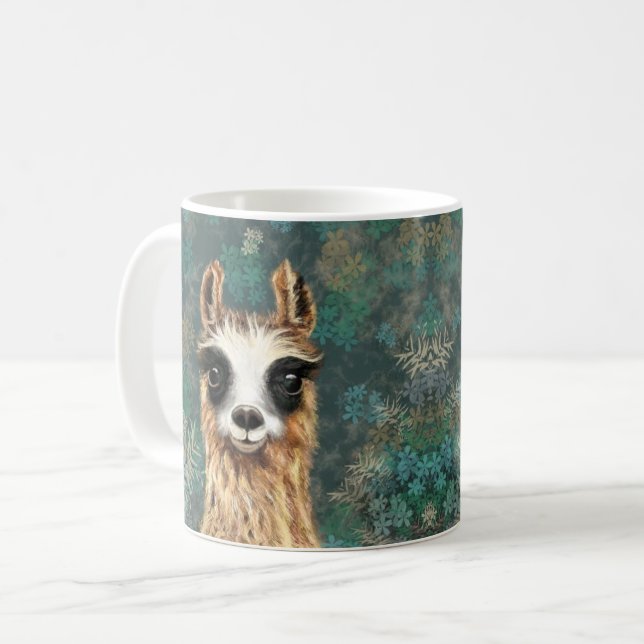Drôle Alpaca café Mug (Devant gauche)