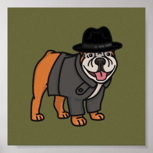 Drôle anglais Bulldog Detective Poster