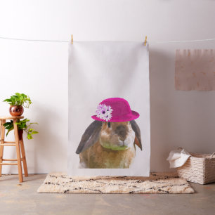 Drôle animal mignon lapin aquarelle tissu enfant