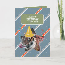 Drôle Anniversaire Carte Avec Tigre