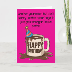 Drôle Anniversaire Carte de la Coupe du Café : Sou