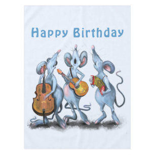 Drôle Anniversaire Nappe Souris Musique Band