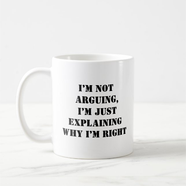 Drôle Arguing Explication Mug (Gauche)